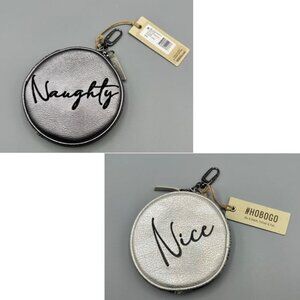 HOBO Go Revolve Naughty Nice Two-Sided Metallic Leather Bag Charm Pouch